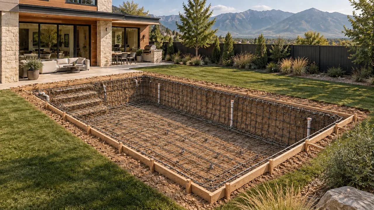 AI-generated shotcrete concept, stage 6: Put in rebar.