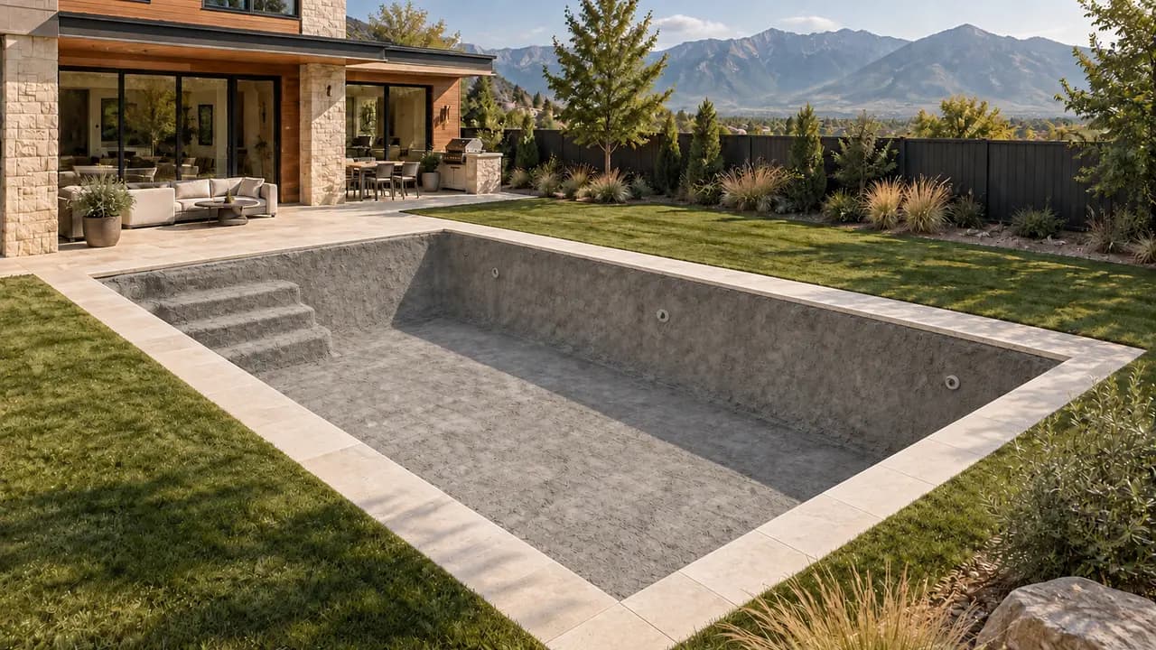 AI-generated shotcrete concept, stage 8: Put coping.